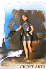 Lara in Wetsuit with Shark